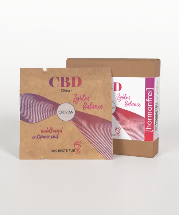 Orocan Zyklus Balance sachet vor Schachtel mit Etikett